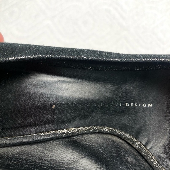 Giuseppe Zanotti Black Glitter Fabric Peep… - Picture 5 of 8